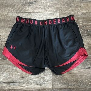 Under Armour Black and Pink Athletic Shorts Lightweight Moisture-Wicking